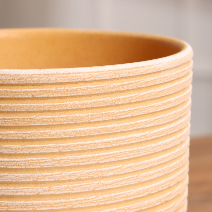 Горшок цветочный Лоза бежевый бук №2, 1,6 л, d - 15,2 см