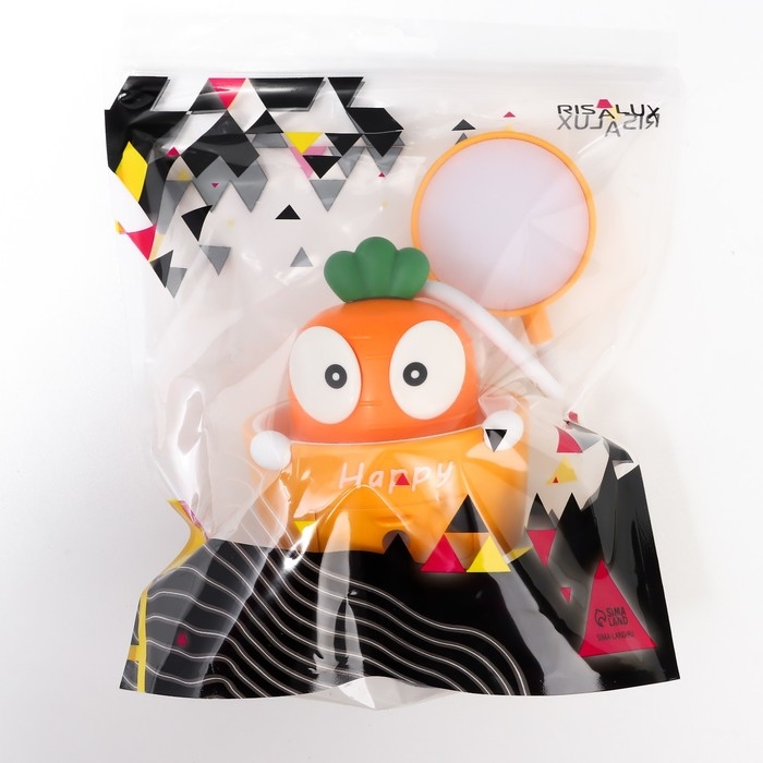 Светильник сенсорный с точилкой Светильник сенсорный с точилкой "Морковка" LED, от USB/АКБ 6 Вт оранжевый-желтый 8х6х25 см RISALUX