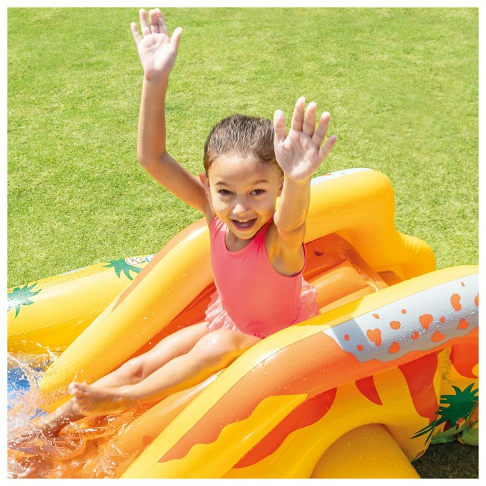 Игровой центр &laquo;Динозавр&raquo;, с распылителем, 249 х 191 х 109 см, от 2 лет, 57444NP INTEX