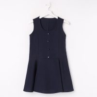 Школьный сарафан для девочки, цвет синий, рост 140