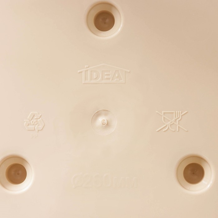 Горшок с поддоном настенный «Ливия», 4,6 л, цвет белая глина Горшок с поддоном настенный «Ливия», 4,6 л, цвет белая глина