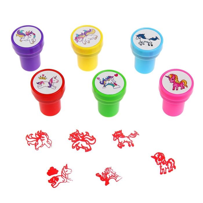 Печать цветная &laquo;Единороги&raquo;, набор 6 шт., МИКС