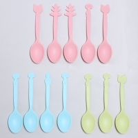 Ложки пластиковые, 9 см, 12 шт., цвет МИКС Ложки пластиковые, 9 см, 12 шт., цвет МИКС