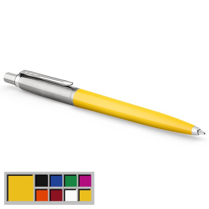 Ручка шариковая Parker Jotter Color М, корпус пластиковый, жёлтый, синие чернила, блистер Ручка шариковая Parker Jotter Color М, корпус пластиковый, жёлтый, синие чернила, блистер