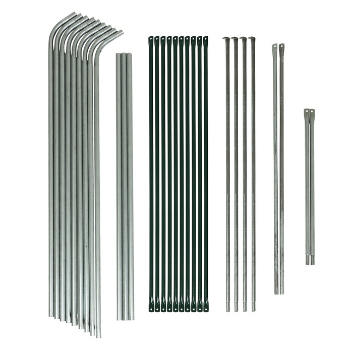 Теплица, 2,5 &times; 2,45 &times; 2,1 м, оцинкованный металл, профиль d = 25 мм, чехол из спанбонда 90 г/м&sup2;, МИКС