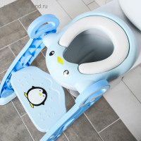 Детская накладка - сиденье на унитаз «Пингвин», цвет голубой Детская накладка - сиденье на унитаз «Пингвин», цвет голубой