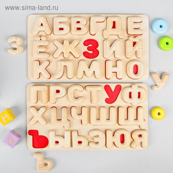 Рамка-вкладыш &laquo;Алфавит&raquo;, высота букв: 6 см, размер планшета: 42 &times; 22 см