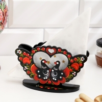 Салфетница &laquo;Голубь&raquo;, 7 х 10 см, хохлома