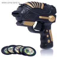Пистолет «Стрелок», стреляет дисками, цвета МИКС Пистолет «Стрелок», стреляет дисками, цвета МИКС