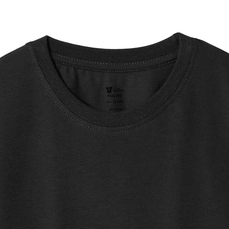 Футболка детская T-Bolka Kids, черная, 6 лет Футболка детская T-Bolka Kids, черная, 6 лет