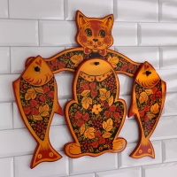 Набор разделочных досок &laquo;Рыбка Золотая&raquo;, 3 шт, хохлома