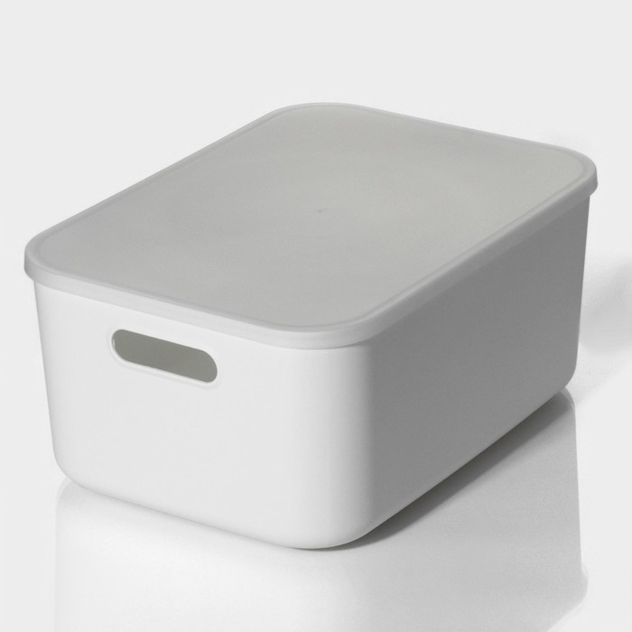 Контейнер для хранения с крышкой LaDо́m &laquo;Лёгкость&raquo;, 36,5&times;26&times;16 см, цвет белый