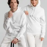 Толстовка с капюшоном унисекс King, белая, размер XS