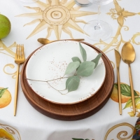 Скатерть Этель Southern fruits d=215 см с ГМВО, 100% хлопок, саржа 190 гр/м2