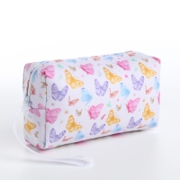 Косметичка на молнии, цвет белый/разноцветный Косметичка на молнии, цвет белый/разноцветный