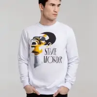 Толстовка &laquo;Меламед. Stevie Wonder&raquo;, белая, размер XXL