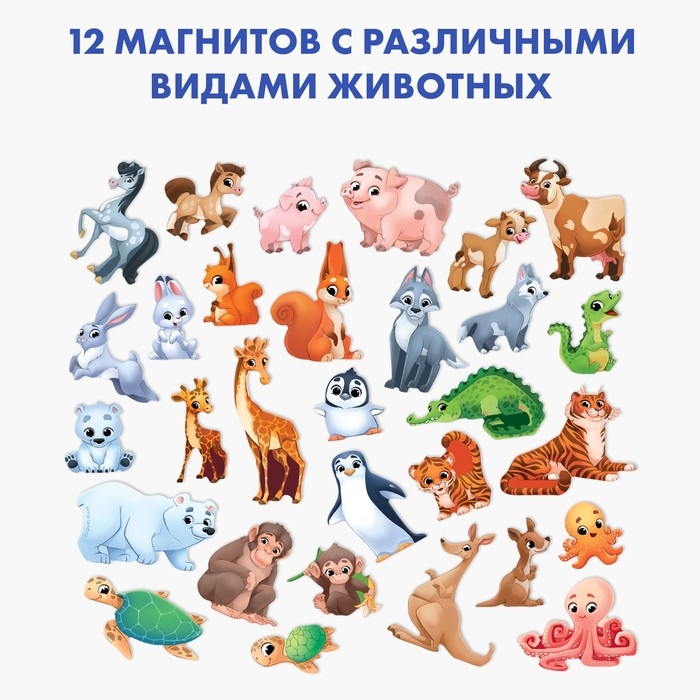Набор магнитов для игр и обучения «Зоопарк» Набор магнитов для игр и обучения «Зоопарк»