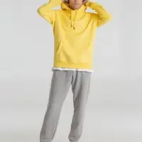 Толстовка с капюшоном унисекс King, желтая, размер XL