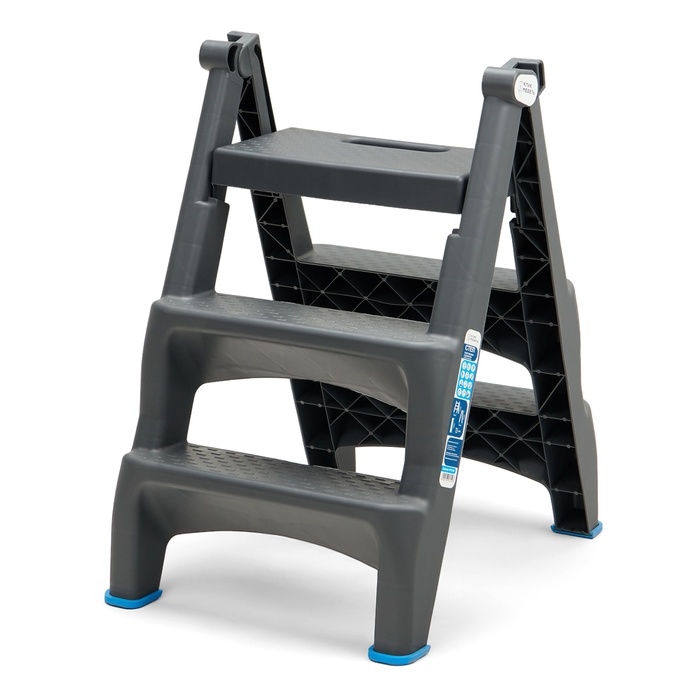 Стремянка пластиковая Степ ( серая )