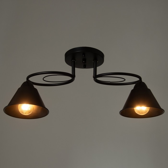 Люстра "Эдмас" 2хЕ27 40Вт черный 58х15х22 см BayerLux