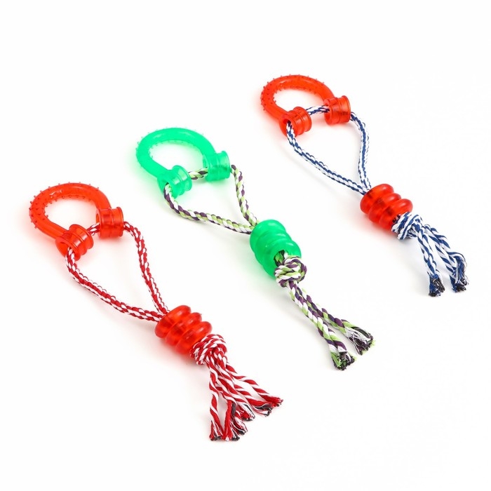 Игрушка тренировочная канатная Игрушка тренировочная канатная "Карусель", 145 гр, микс цветов