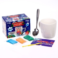 Декор кружки и ложки полимерной глиной на новый год «Зайка и подарок», новогодний набор для творчества Декор кружки и ложки полимерной глиной на новый год «Зайка и подарок», новогодний набор для творчества