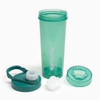 Шейкер спортивный для воды и спортивного питания, 700 мл, PowerPlus, 18 х 9.2 см, зеленый