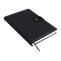 Ежедневник недатированный, A5, 136 листов, кожзам, deVENTE.Elizabeth, твердая обложка с поролоном, хлястик, перфорация, ляссе, блок 70%, черный Ежедневник недатированный, A5, 136 листов, кожзам, deVENTE.Elizabeth, твердая обложка с поролоном, хлястик, перфорация, ляссе, блок 70%, черный