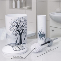 Набор аксессуаров для ванной комнаты &laquo;Тень горы&raquo;, 6 предметов (дозатор, мыльница, 2 стакана, ёрш, ведро)