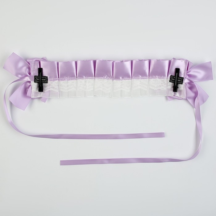 Карнавальная повязка &laquo;Лолита&raquo;, цвет сиреневый с белым кружевом