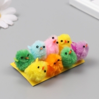 Сувенир цыпа (набор 8 шт) "Цыплята с крылышками" h=3 см МИКС Сувенир цыпа (набор 8 шт) "Цыплята с крылышками" h=3 см МИКС