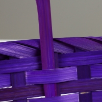 Набор корзин плетеных, D19x9/32 см, D22x9,5/34 см, D25x10/36 см, 3шт, фиолетовые, бамбук