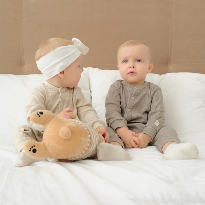 Комбинезон Крошка Я, BASIC LINE, рост 86-92 см, цвет бежевый