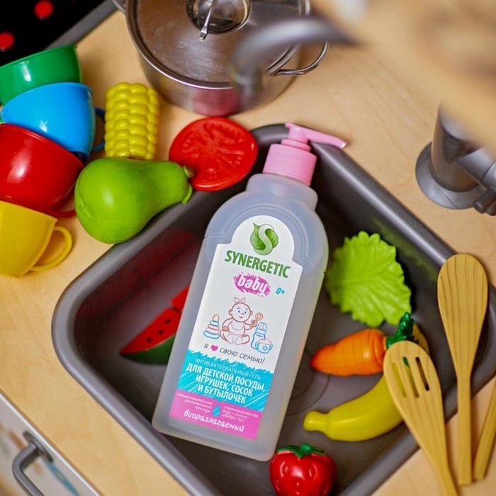 Средство для мытья посуды Средство для мытья посуды "Synergetic", для детской посуды, 500 мл