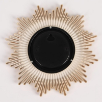 Зеркало настенное &laquo;Полосы&raquo;, d зеркальной поверхности 11 см, цвет золотистый