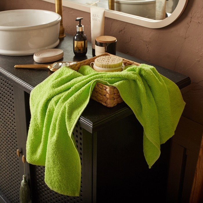 Полотенце махровое Экономь и Я 30*60 см, цв. зеленый, 100% хлопок, 320 гр/м2 Полотенце махровое Экономь и Я 30*60 см, цв. зеленый, 100% хлопок, 320 гр/м2