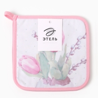 Набор прихваток Этель"Тюльпаны" 2шт, 19х19см,саржа,100% х/л,ватин 250г/м2 Набор прихваток Этель"Тюльпаны" 2шт, 19х19см,саржа,100% х/л,ватин 250г/м2