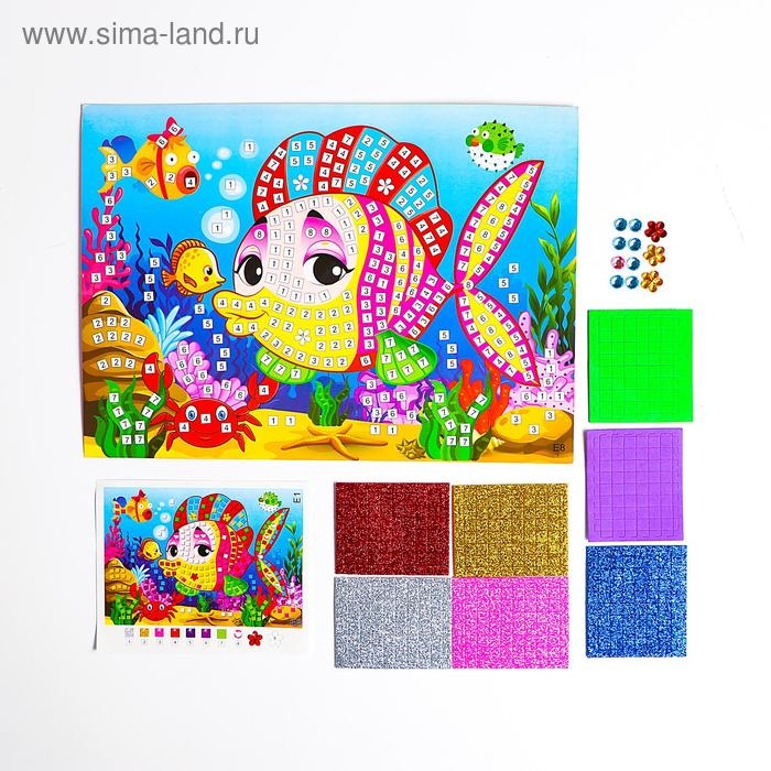 Мозаика стикерная &laquo;Рыбка красавица&raquo; блестки, стразы