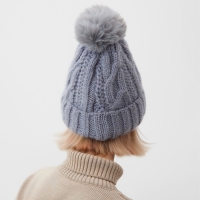 Шапка женская MINAKU, цвет серый, р-р 56-58 Шапка женская MINAKU, цвет серый, р-р 56-58