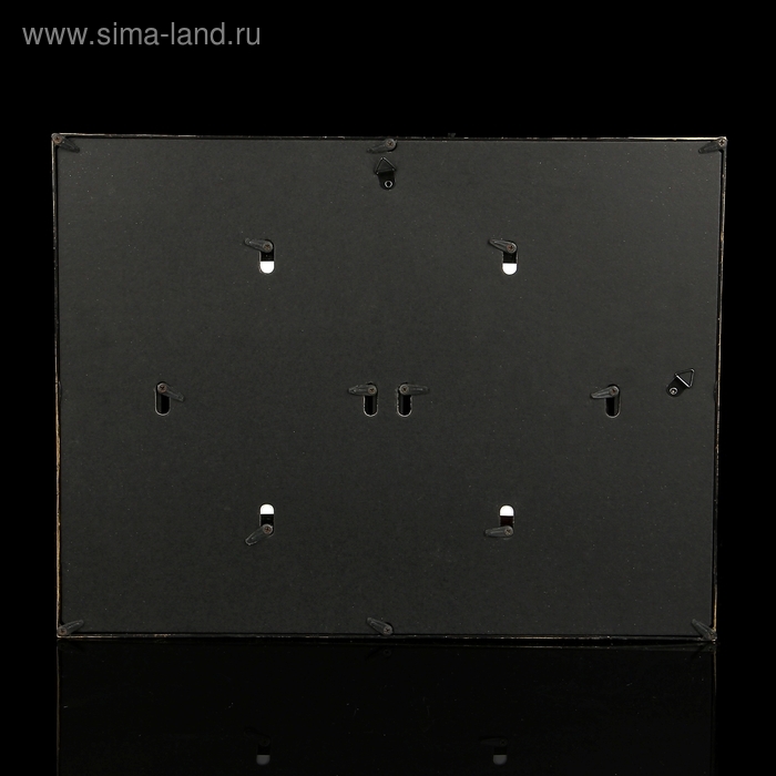 Фоторамка пластик на 2 фото 10х15 см "Герб ажурный" под бронзу 40х30,5 см