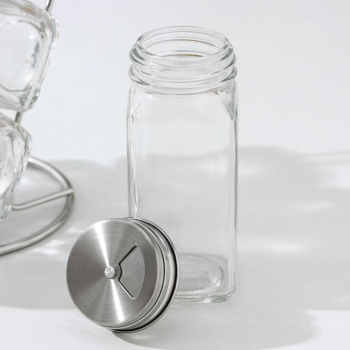 Набор для специй на подставке &laquo;Лесенка&raquo;, ёмкость, 4,5&times;10,5 см, 6 шт