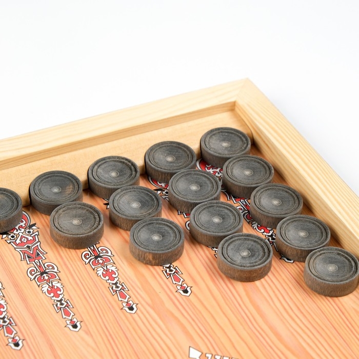 Нарды деревянные большие, настольная игра "Волк", 50 х 50 см, с шашками