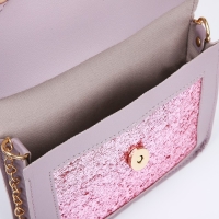 Сумка на ремешке с цепочкой, 19х5х15см, цвет сиреневый Сумка на ремешке с цепочкой, 19х5х15см, цвет сиреневый