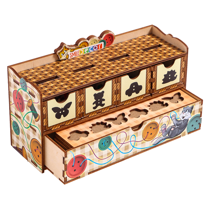 Волшебный комодик &laquo;Пуговки&raquo;, 64 пуговки