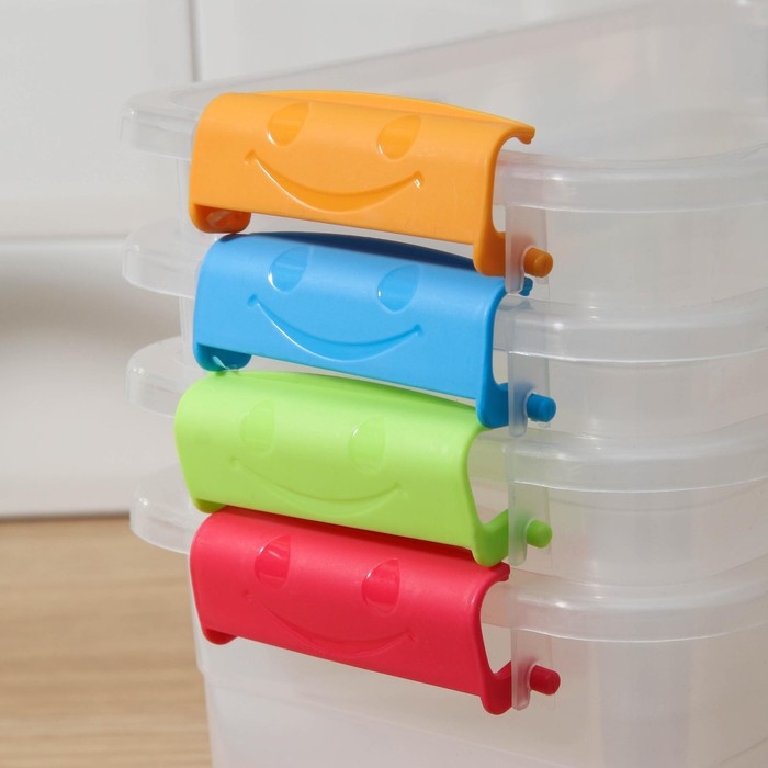 Контейнер для хранения пластиковый с крышкой &laquo;Дипломат&raquo;, 25&times;17,5&times;13 см, цвет МИКС