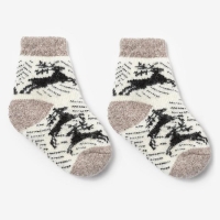 Носки детские шерстяные &laquo;Олени&raquo;, цвет белый, размер 22