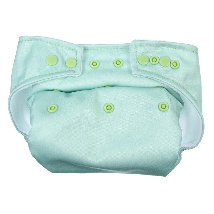 Многоразовый подгузник, 3-15 кг, флис, цвет светло зеленый, Крошка Я