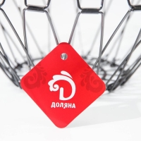 Фруктовница Доляна, раскладная, 29&times;29&times;4,5 см, цвет графит