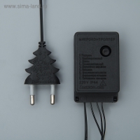 Гирлянда &laquo;Нить&raquo; 5 м, IP20, тёмная нить, 50 LED, свечение тёплое белое, 8 режимов, 220 В