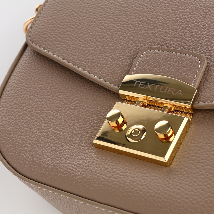 Сумка женская на клапане, TEXTURA, маленький размер, цвет бежевый Сумка женская на клапане, TEXTURA, маленький размер, цвет бежевый